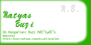 matyas buzi business card